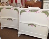 Set of Hand Painted Twin Beds