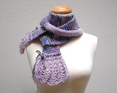 eco fairy. handknit scarf . natural sustainable organic fibers . eco-friendly knit fashion accessories . lavender lilac orchid purple