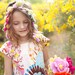 Childrens Clothing . Modern Girls Peasant Dress . Tunic . Garden