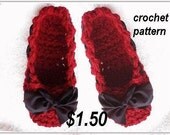Slippers crochet pattern - num 449, Mary Jane Skimmers age 1 to adult large, ok to sell your finished slipper, digital download