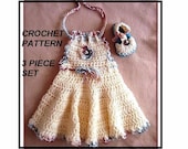 CROCHET PATTERN, Baby Dress - Girls Dress - newborn to age 12 and larger - number 553