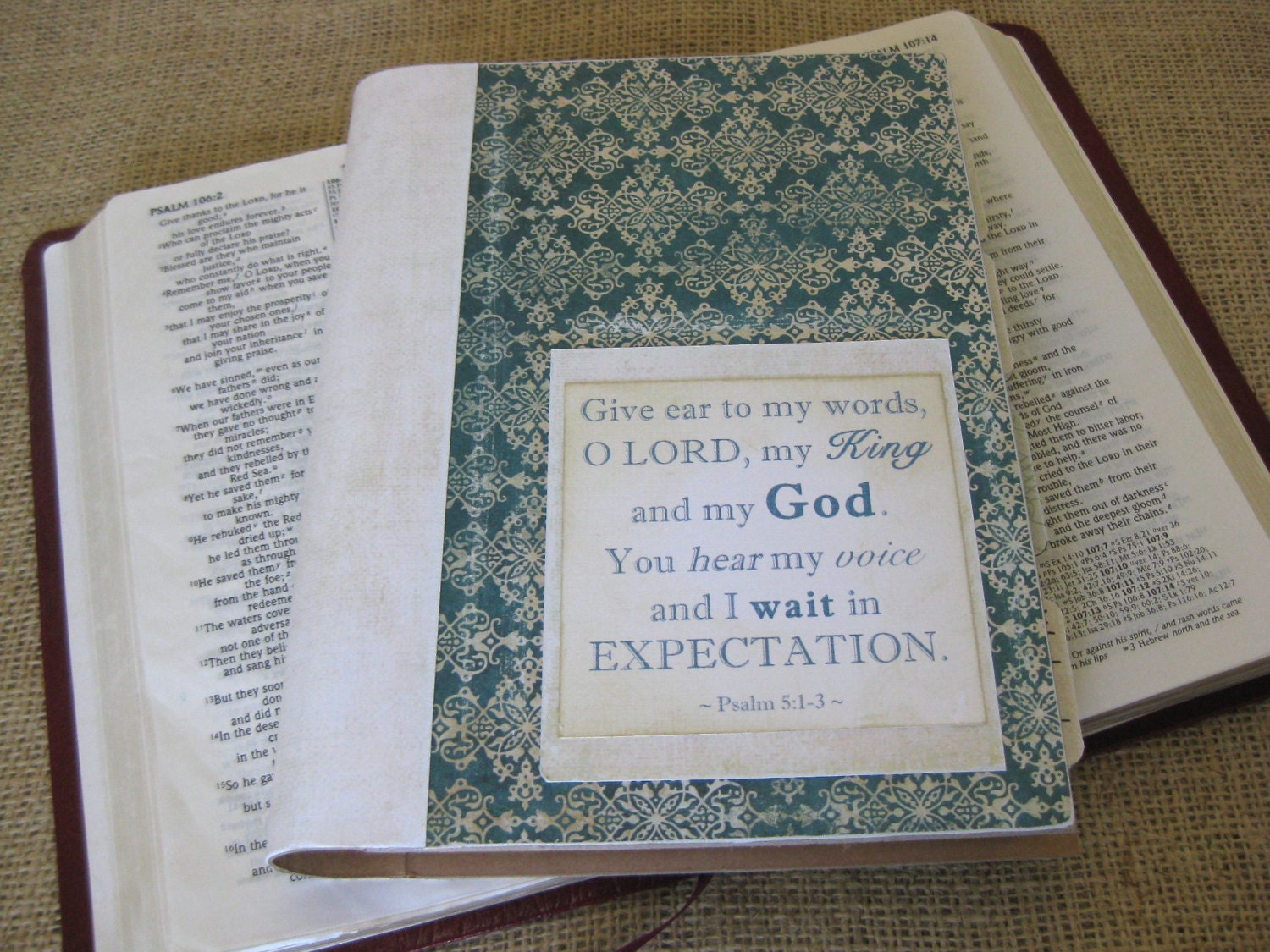 Legacy Prayer Journal, Bound Book, Teal Wallpaper Print