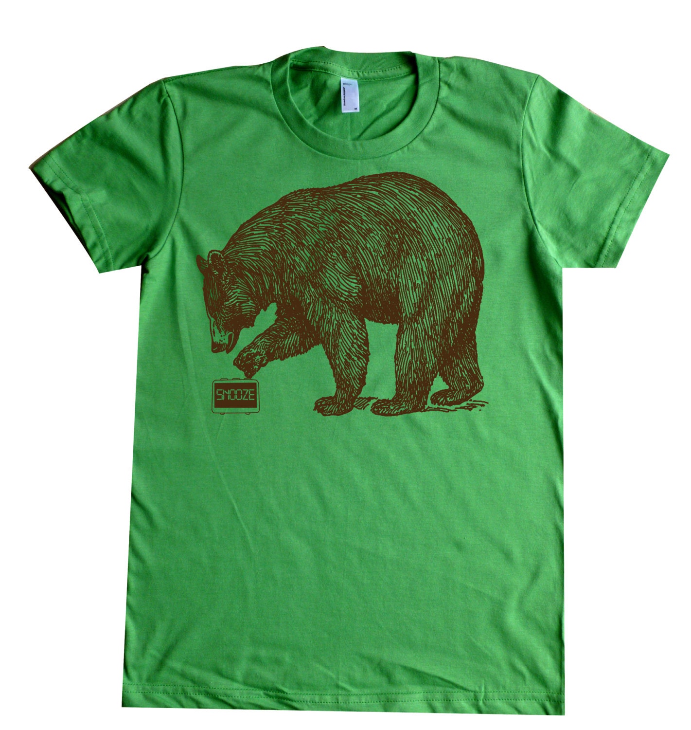 Snooze Bear Women's T-Shirt American Apparel S, M, L, XL In 5 Colors