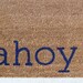 Witty Hand Painted Coir Welcome Mat - ahoy. - Choose Your Color
