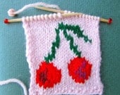 Red Cheery // Blank knitted Card