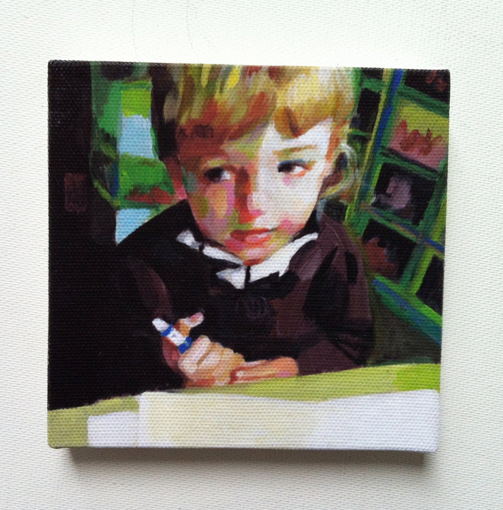Figurative drawing / Tiny canvas print