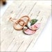 Pink Rose Floral Vintage Tin Disk, Copper - Earrings - Handmade Jewellery - Garden Flowers