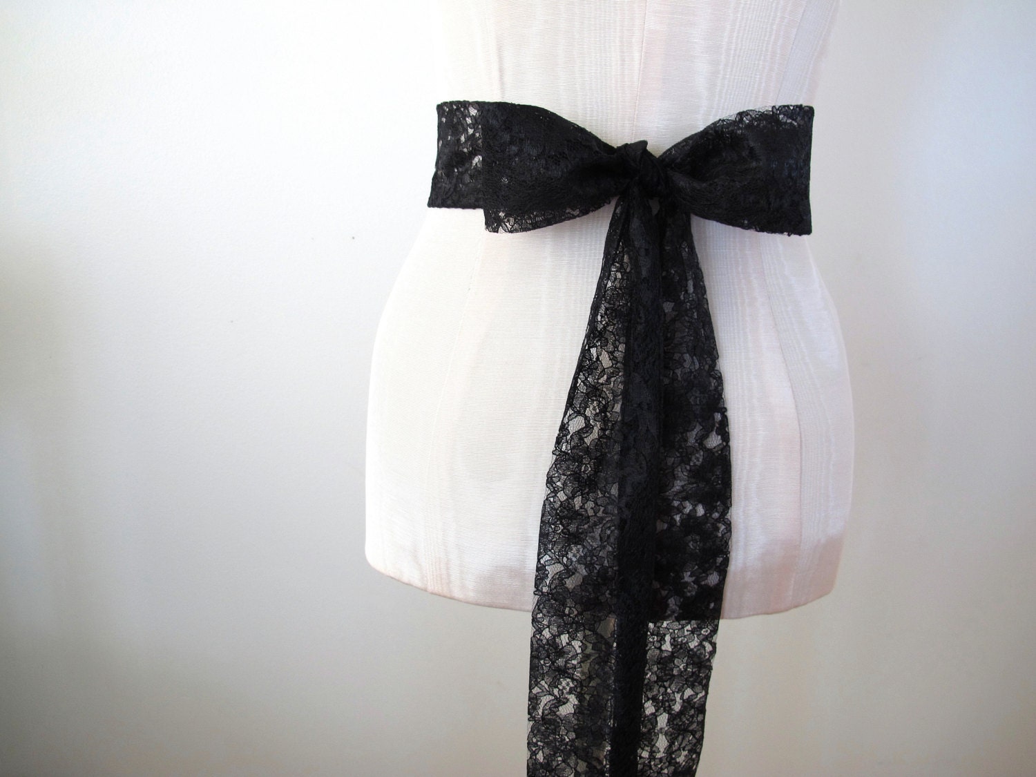 Black Lace Sash Wedding Sash Bridesmaid Sashes by ccdoodle on etsy - made to order