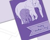 Elephant Printable Mother's Day Card