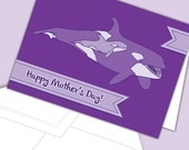 Whales Printable Mother's Day Card