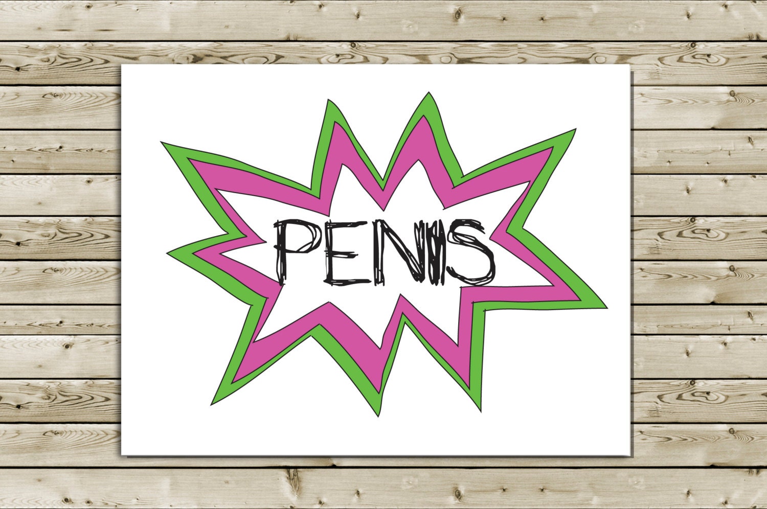 Funny Mature Birthday Greeting Card -- PENIS So I got your attention