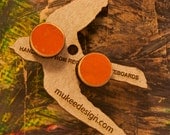 Reclaimed Skateboard Stud Earrings