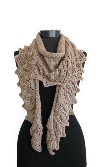 Taupe Baktüs Shawl and Scarf