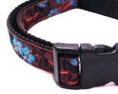 Retro Floral Dog Collar - 3/4" Luau Floral Dog Collar Medium