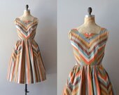 r e s e r v e d...vintage 50s dress / cotton 1950s dress / Carousel dress
