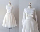 lace 50s wedding dress / 1950s dress / Mais Oui wedding dress