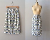 southwest denim skirt / colored denim skirt / Coconino skirt