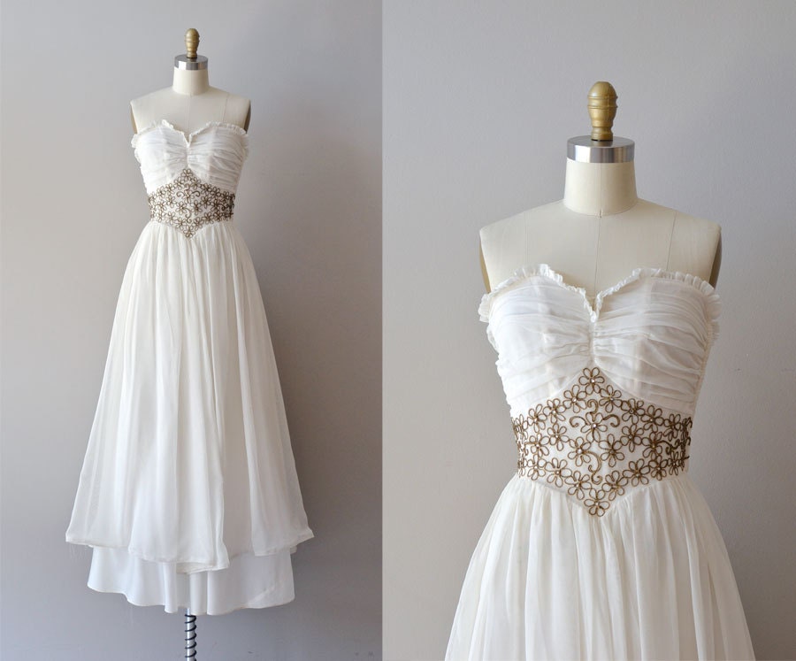 40s wedding dress / vintage 1940s wedding dress / Lagniappe gown
