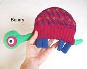 Recycled Knit Fabric Turtle Plush Toy Doll