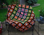 Vintage Granny Square Afghan