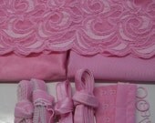 Hand Dyed Bra Making Kit Pale Watermelon Pink - Wide Straps