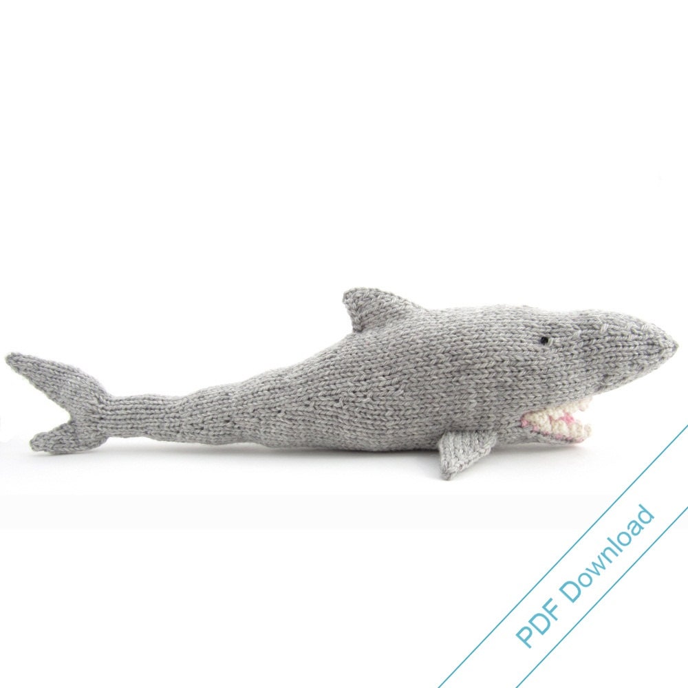 Shark Knitting Pattern. Knit Your Own Jaws. PDF Download.