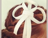 Ivory Bow  Headband Head Piece Tiara- Bridal Collection Made to Order