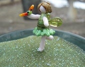 MADE TO ORDER Fairy garden accessory - fairy holding butterfly