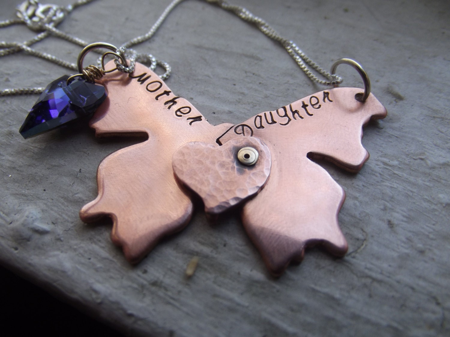Mother and Daughter Pendant set