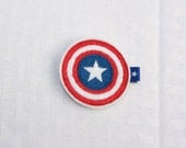 My Favorite Avenger Clippie, Red, White, and Blue Capt. America Inspired Hair Clip