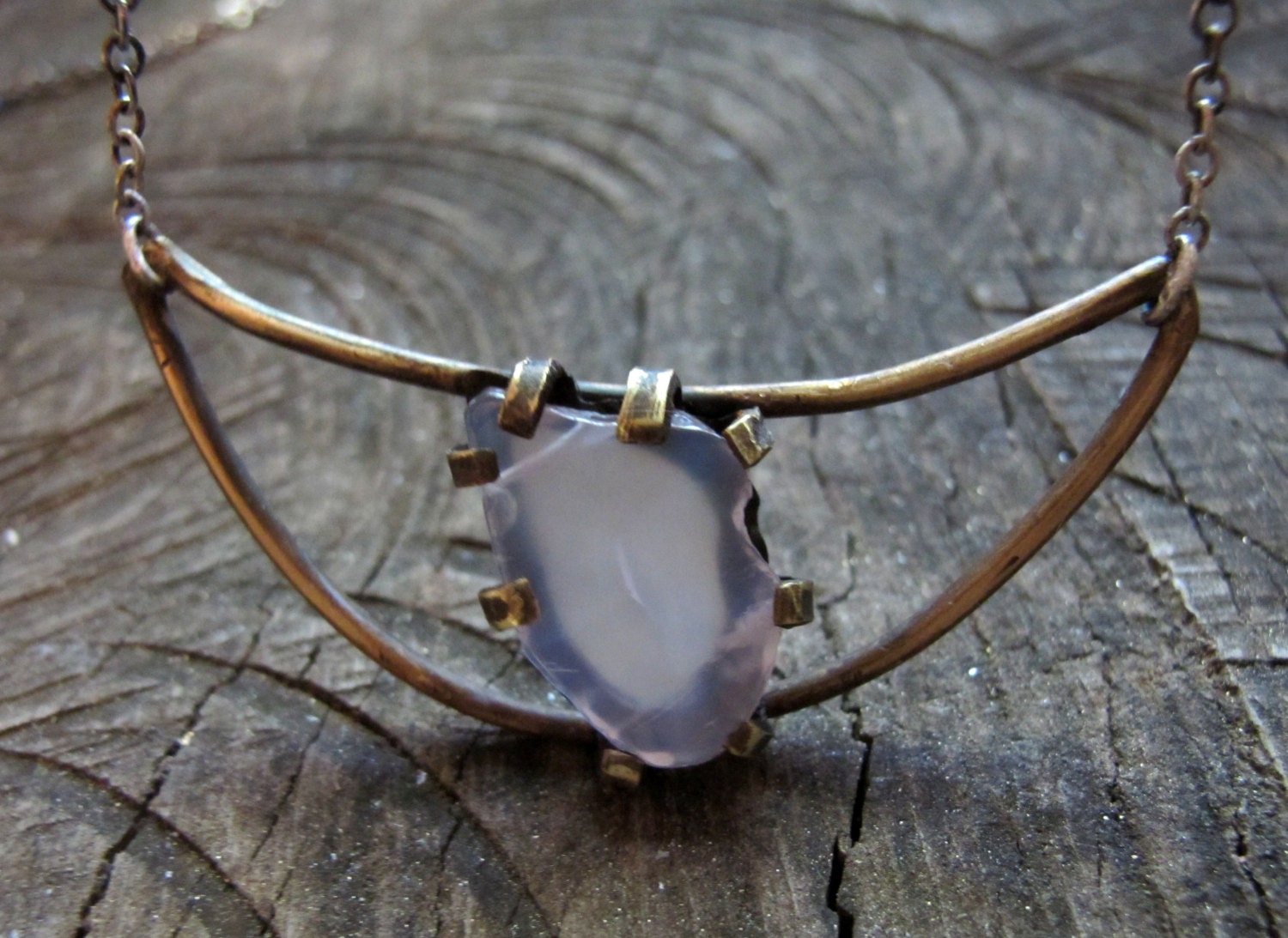 Rose Quartz Scythe Necklace