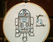 R2D2 Hoop Art/Wall Hanging
