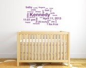 Subway Art Baby Name Wall Decal Sticker