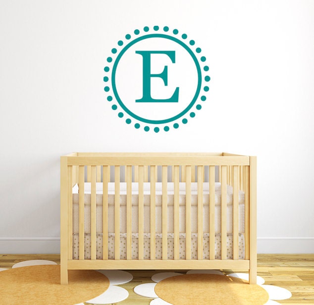 Custom Monogram Name Vinyl Wall Decal