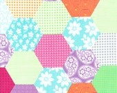 Cute Patchwork Minky Baby Blanket with Satin Trim ( Straight or Ruffled)...YOU CHOOSE Colors and Size.. Personalization Available