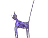 Electric Kitty - a5 print on silk stock