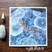 Rock Blossoms, 4"x4" original mixed media artwork on paper