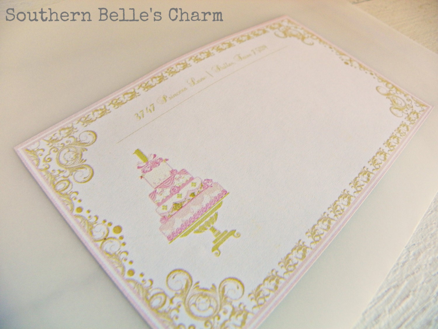 Vintage Chic Cake Address Labels...Set of 10 Address Labels. Invitations and Insert NOT included. Il_570xn