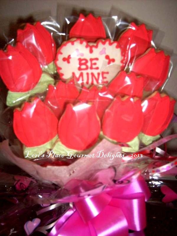 Rosebud Valentine's Day Cookie Bouquet - 13 Cookies Il_170x135