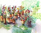 Spring Garden Watercolor Print