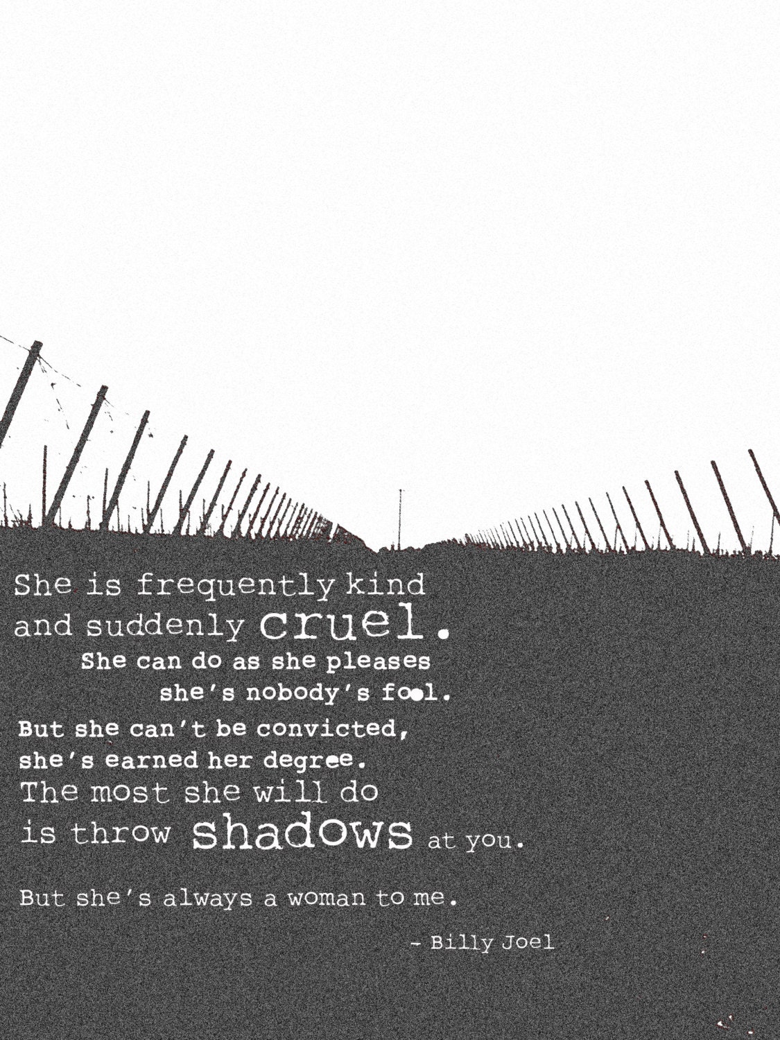 Original photography and billy jOel quote by r o z i n g a