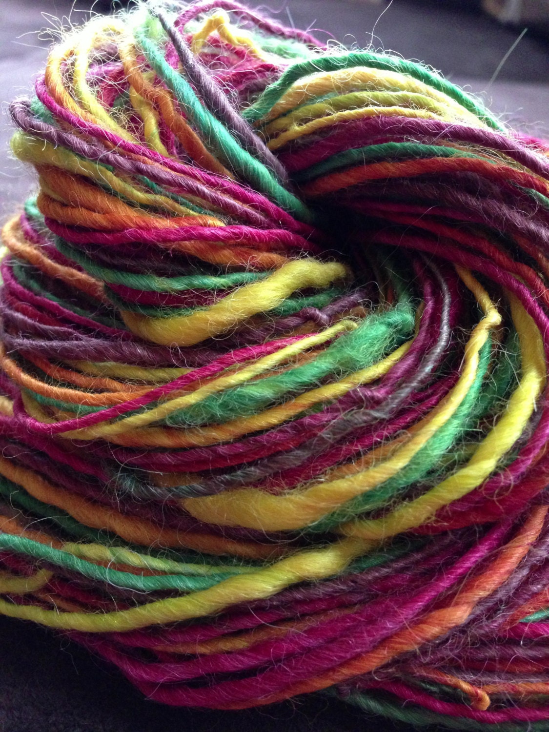Iris Handspun Alpaca Yarn - Sport weight 44 yards