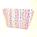 Zipper Pouch Card Wallet Cosmetic Pouch Toiletery Bag Multi Colored Stripes with Dots