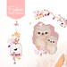 Girls Tree Owl Fabric Decal Wall Stickers - Tree Owl