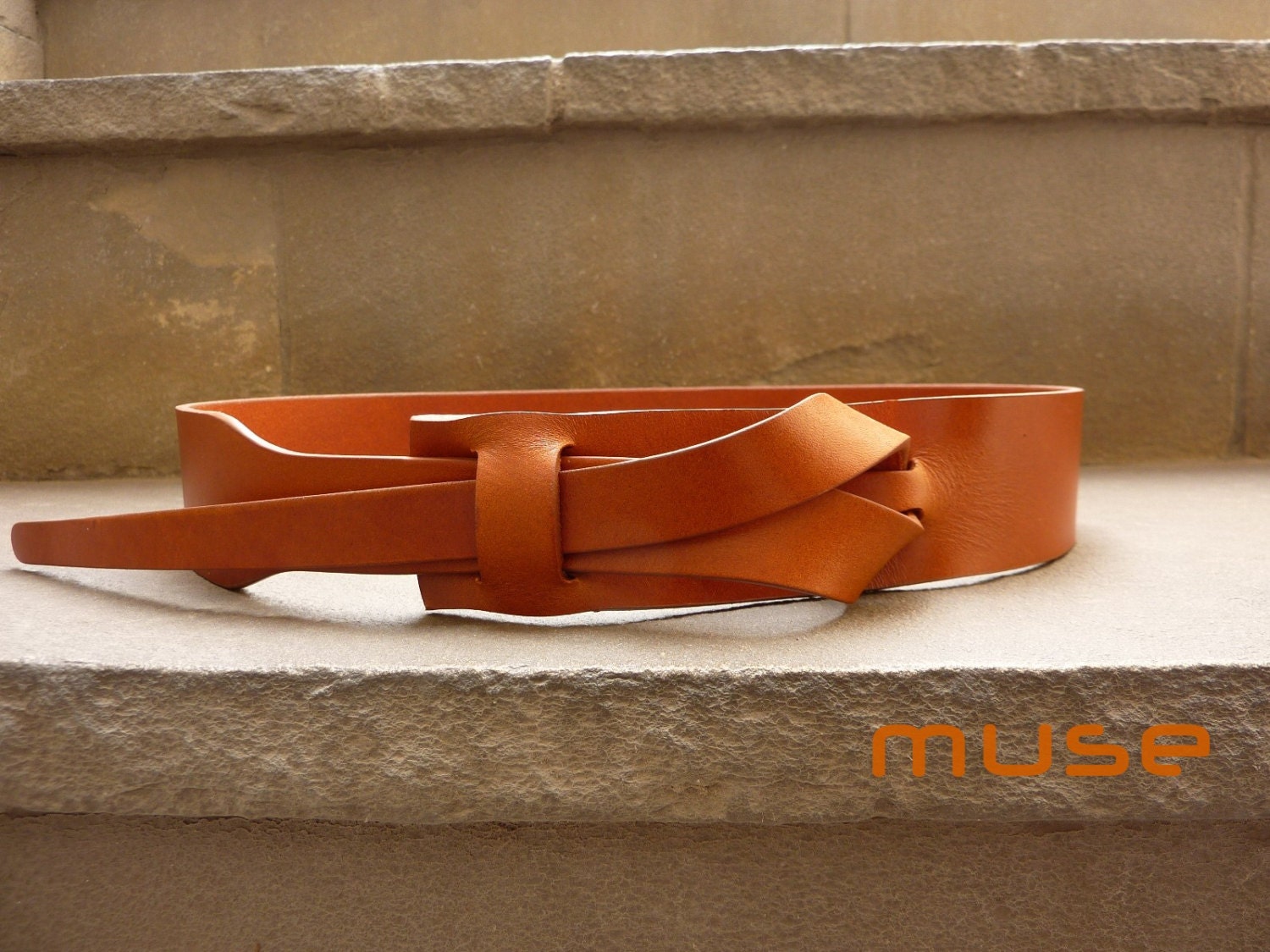 Camel Light Brown Tan Cinnamon Muse Leather Belt 1 1/2 inch  Nickel-Free/ Vegetable tanned leather
