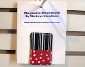 Patchwork Bookmark - Magnetic Bookmark - Fabric Bookmark