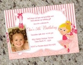 Little Ballerina - Sweet Pink Ballerina or Dance themed Party Invitations - with or without Photo Il_170x135