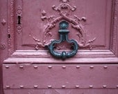 Paris Photography - Pink Doors in Paris, France 8x10 Photograph - French Home Decor  - rustic pink