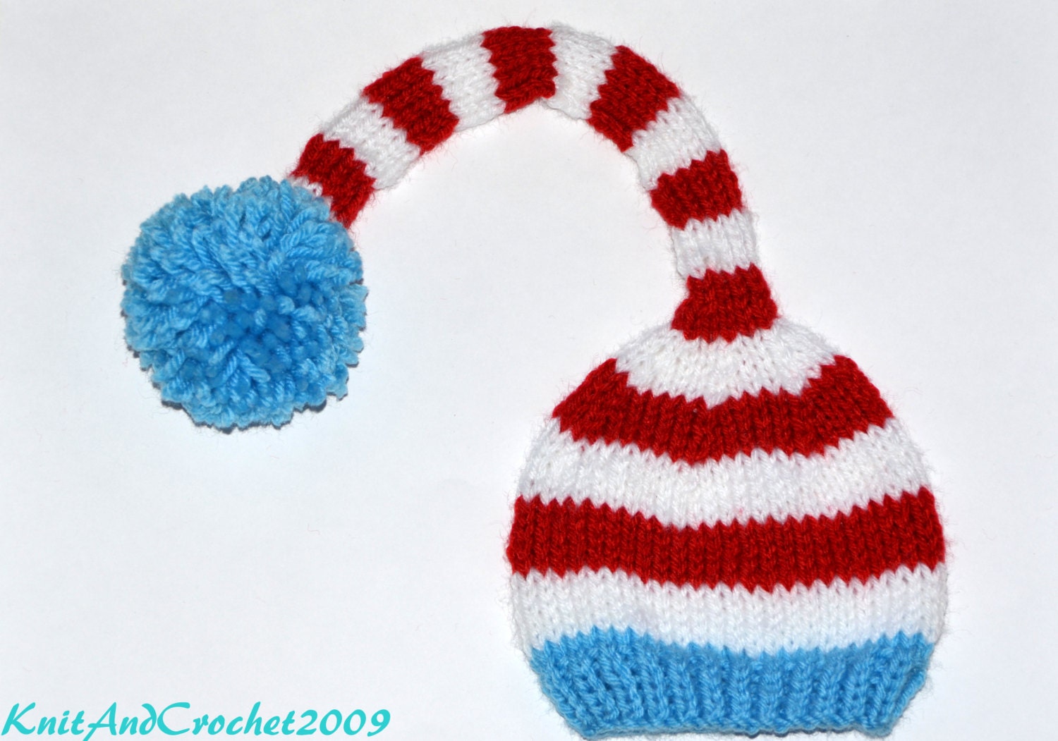 Dr Seuss Hat Cat In The Hat Stocking Hat Elf Hat Stocking Hat newborn, 0-3 months, 3-6 months Sale