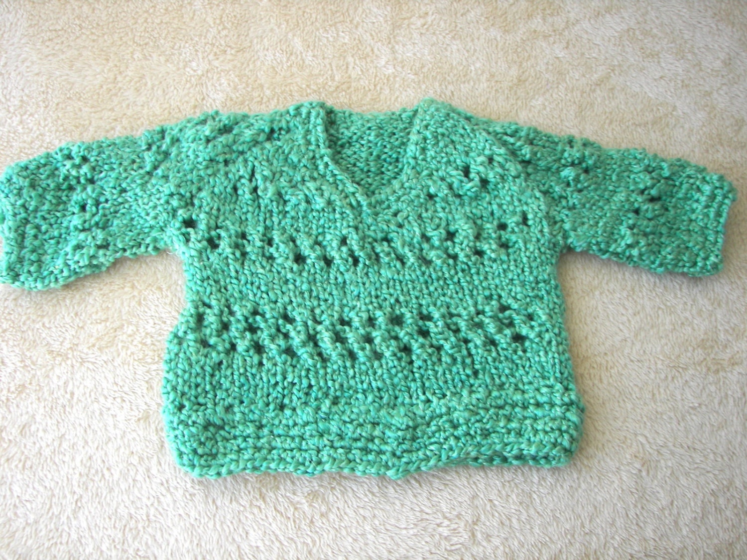 Chunky WARM Baby Sweater Long Sleeve in Apple GREEN
